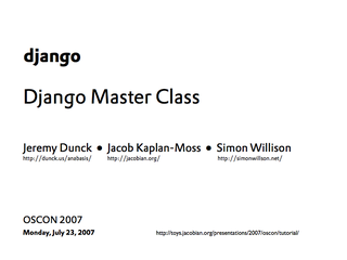 Django Master Class