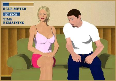 Online game about ogling at cleavage
